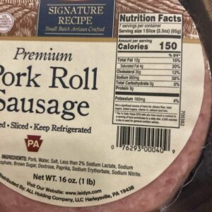 Leidy's Pork Roll Sausage