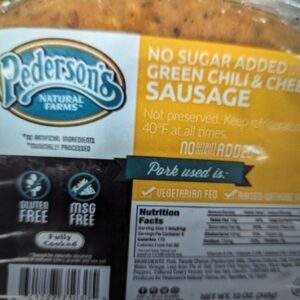 Pederson’s Green Chili Cheese Sausage