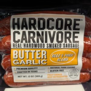 Hardcore Carnivore Butter Garlic Sausage