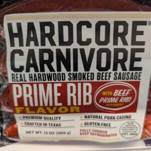 Hardcore Carnivore Prime Rib Beef Sausage