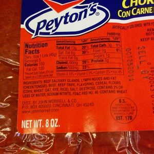 Peyton's Beef Chorizo